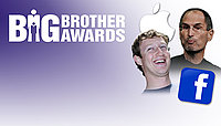 Mark Zuckerberg (l.), Facebook-Gründer, und Apple-Chef Steve Jobs wurden ausgezeichnet.